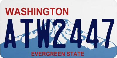 WA license plate ATW2447