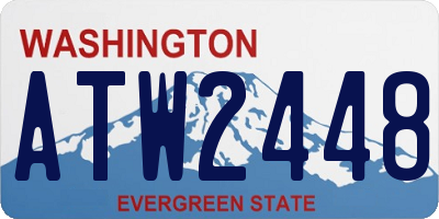 WA license plate ATW2448