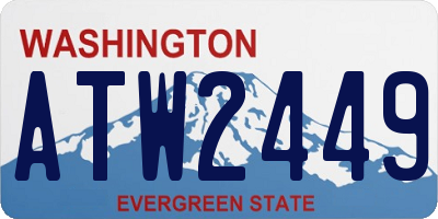 WA license plate ATW2449