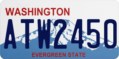 WA license plate ATW2450
