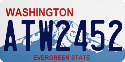 WA license plate ATW2452