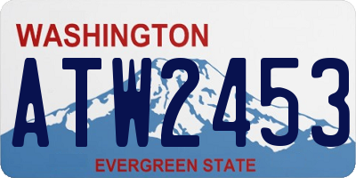 WA license plate ATW2453