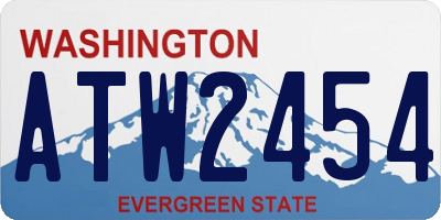 WA license plate ATW2454