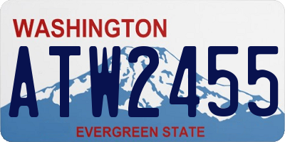 WA license plate ATW2455