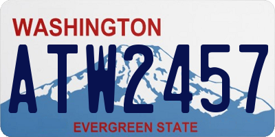WA license plate ATW2457