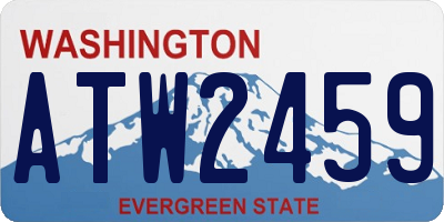 WA license plate ATW2459