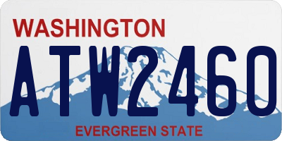 WA license plate ATW2460