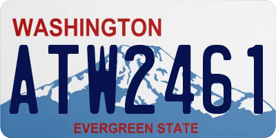 WA license plate ATW2461