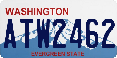WA license plate ATW2462