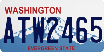WA license plate ATW2465