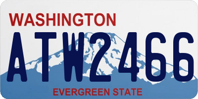 WA license plate ATW2466