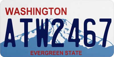 WA license plate ATW2467