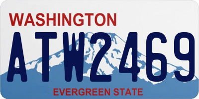 WA license plate ATW2469
