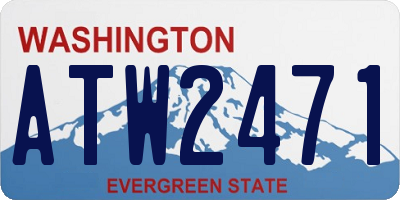 WA license plate ATW2471