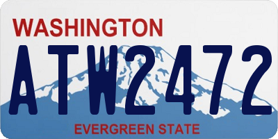 WA license plate ATW2472