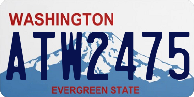 WA license plate ATW2475