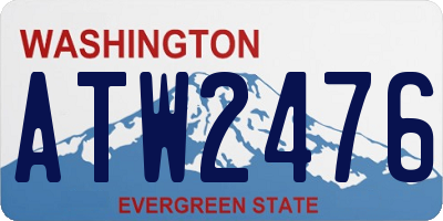 WA license plate ATW2476