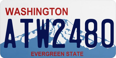 WA license plate ATW2480