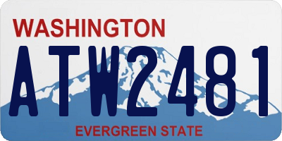 WA license plate ATW2481