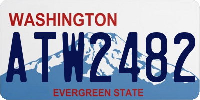 WA license plate ATW2482
