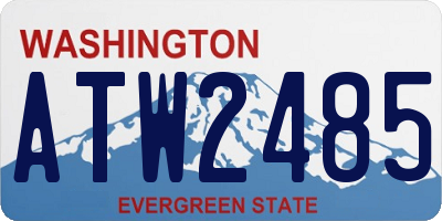 WA license plate ATW2485