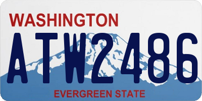 WA license plate ATW2486