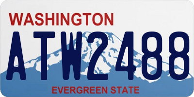 WA license plate ATW2488