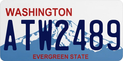 WA license plate ATW2489
