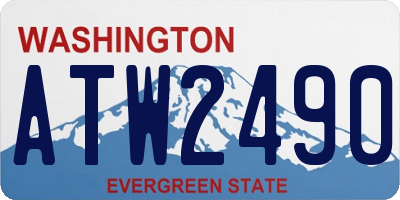 WA license plate ATW2490