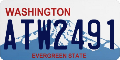WA license plate ATW2491