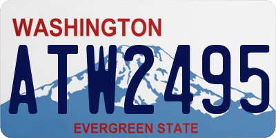 WA license plate ATW2495