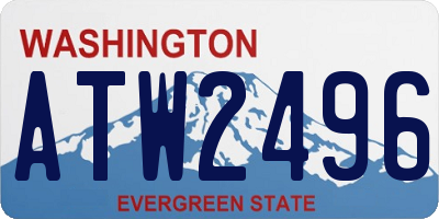 WA license plate ATW2496