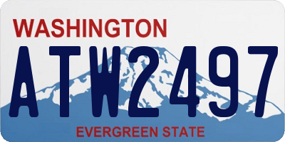 WA license plate ATW2497