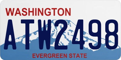 WA license plate ATW2498