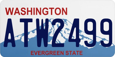 WA license plate ATW2499
