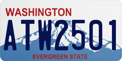 WA license plate ATW2501