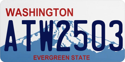WA license plate ATW2503