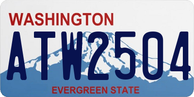 WA license plate ATW2504
