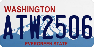 WA license plate ATW2506