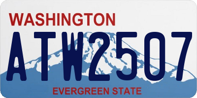 WA license plate ATW2507