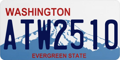 WA license plate ATW2510