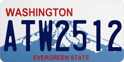 WA license plate ATW2512