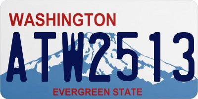 WA license plate ATW2513