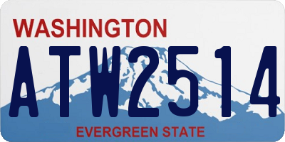 WA license plate ATW2514