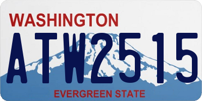 WA license plate ATW2515