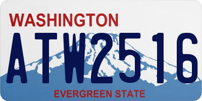 WA license plate ATW2516