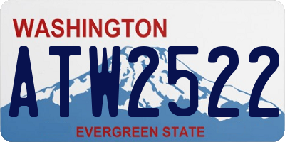 WA license plate ATW2522
