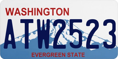 WA license plate ATW2523