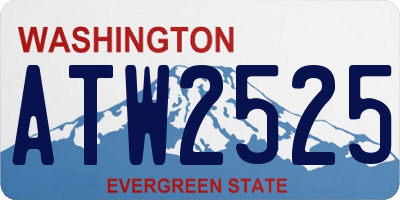 WA license plate ATW2525