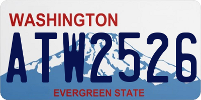 WA license plate ATW2526